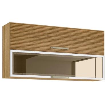 Imagem de Armário Suspenso Com 2 Portas Quebec Freijó Ripado Supremo