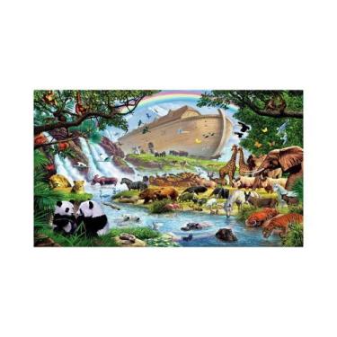 Imagem de Painel de Tecido Sublimado A Arca de Noé 3D - Fabrika de Festa, 500x20