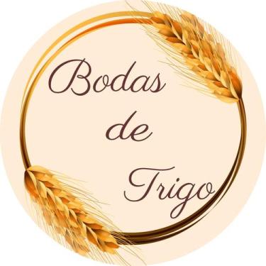 Imagem de Painel de Tecido Sublimado Redondo Bodas de Trigo c/ Elástico - Fabrik