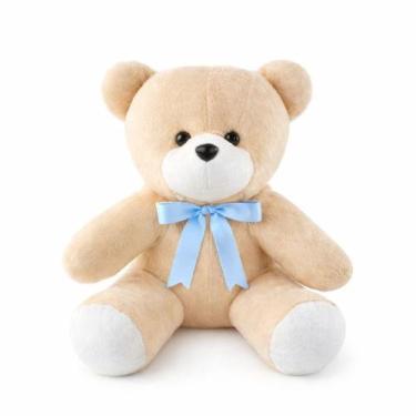 Imagem de Urso Gigante de Pelúcia com Laço Cetim Grande 35cm Fofo Infantil Crian