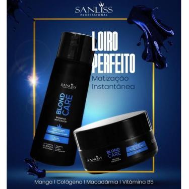 Imagem de Kit Blond Care Sanliss 600 Ml Hidratação Tratamento Capilar