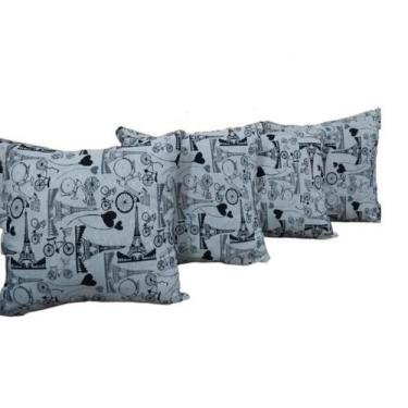 Imagem de Kit 4 Capas Almofadas Decorativas Jacquard Estampado Paris 3 - Thais E