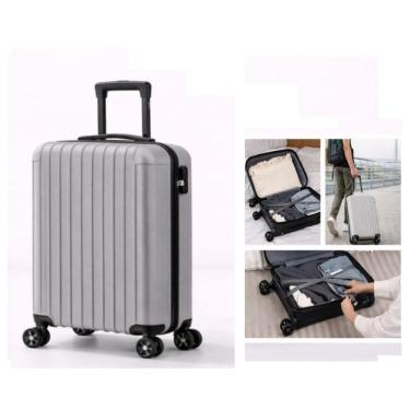 Imagem de Mala Viagem Rigida Abs Bordo Pequena Giro 360 Mao Padrao Cinza