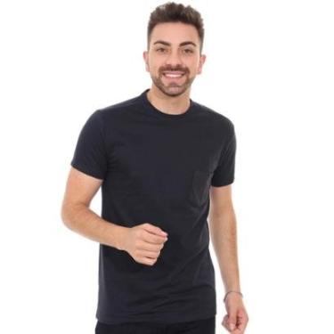 Imagem de Camiseta Reserva Masculina Pocket Seja Emocionante Azul Marinho-Masculino