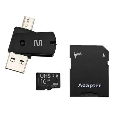 Imagem de Cartão de Memória C10 16GB Multilaser Adpatador Dual Drive MC150