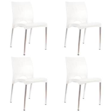 Imagem de Kit 4 Cadeiras de Design Boston Exterior - Garden Life, Branco