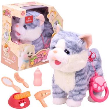 Imagem de Brinquedo de Pelucia Gatinho com Som e Movimento - Castela