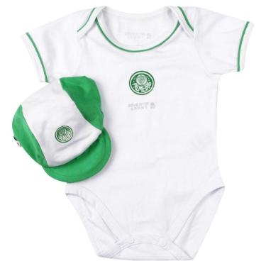 Imagem de Body Bebê Palmeiras com Boné Oficial