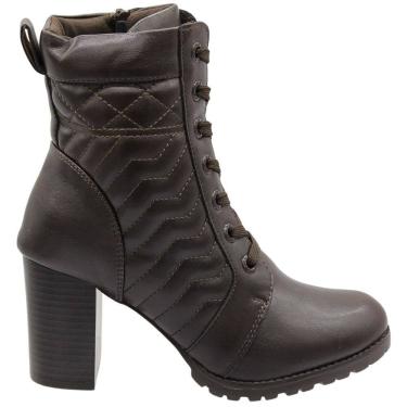 Imagem de Bota Salto Bloco Grosso Mooncity Cano Médio Feminina