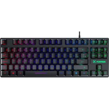 Imagem de Teclado Gamer Fortrek Fearless 80 TKL Membrana Prata Plug & Play Preto