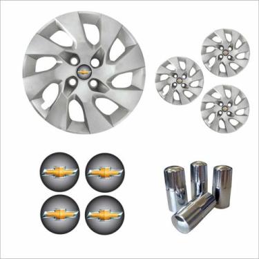 Imagem de Jogo Calota Aro 13 Corsa Classic Chevrolet GM + Emblema Resinado + Tam