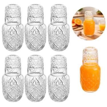 Imagem de 6 Moringas com Copo Tampa Transparente Premium 500ml - Freecom