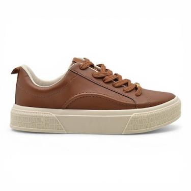 Imagem de Tenis Vizzano Feminino Sneaker Casual Plataforma Urbano Conforto, Marr