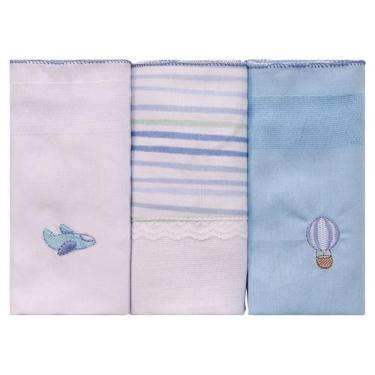 Imagem de Fralda para Bebê 68 cm x 70 cm 3 Unidades Bublim, Urso Balões