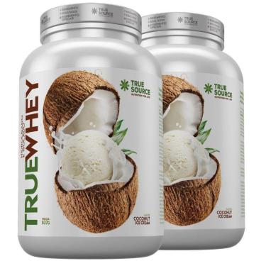 Imagem de Kit 2 Whey Protein Isolado Coconut Ice 837g - True Source-Unissex