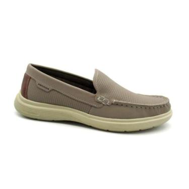 Imagem de Mocassim Pegada Sider Masculino De Couro 142202, Castor, Pinhao, 42