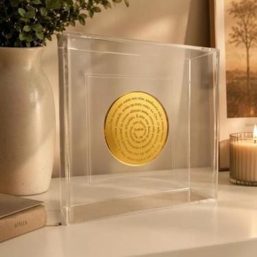 Imagem de Quadro Caixa Acrílico Oração do Pai Nosso 15x15x5cm - Box Luxo Religio