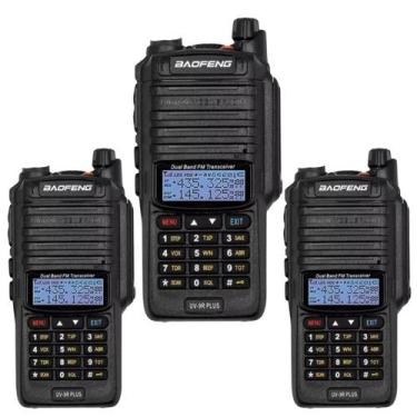 Imagem de Kit 3 Rádios Baofeng UV9R 10W IP67 Walkie Talkie Profissional UHF VHF