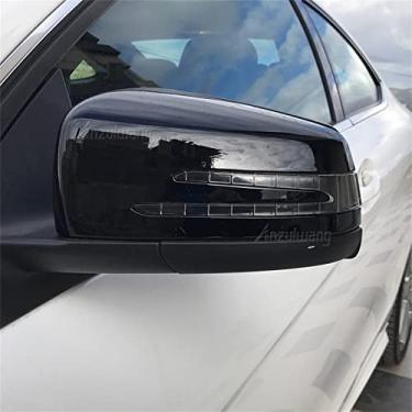 Imagem de Tampas do espelho lateral retrovisor com padrão de fibra de carbono, adequadas para Mercedes W176 W246 W204 W212 W221 C117 X204 X156