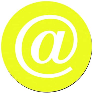 Imagem de Mouse Pad Redondo Arroba em PVC TopGet (Amarelo)