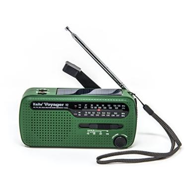 Imagem de Melhor rádio portátil de emergência NOAA AM/FM, ondas curtas e NOAA com carregador de celular USB e lanterna LED (verde)