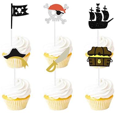 Imagem de S-Cp-0024 Sorvete de Frutas Sobremesa Cupcake Topo Colorido Glitter Feliz Aniversário Tema Pop Tema Decoração Suprimentos Chá de Bebê Meninos Meninas Decorações de Festa de Aniversário