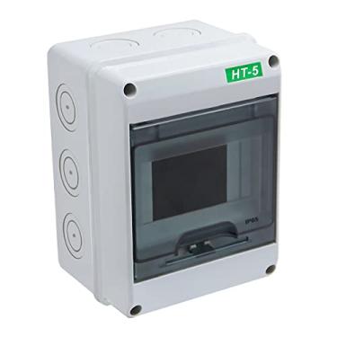 Imagem de smseace Caixa de proteção de distribuição, capa transparente de plástico ABS à prova d'água IP65, para disjuntor de parede interna (5 vias)