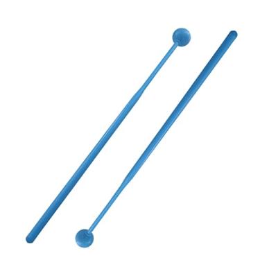 Imagem de Colaxi 2 peças de baquetas de xilofone vibrafone glockenspiel baquetas de percussão de madeira de bordo, Azul