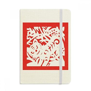 Imagem de Caderno de papel com estampa de animal tigre e zodíaco chinês, capa dura oficial, diário clássico
