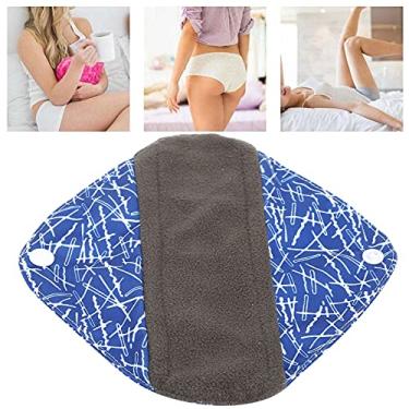 Imagem de Absorventes sanitários, almofadas de incontinência de carvão de bambu à prova de vazamento, laváveis para o período menstrual feminino (código P)