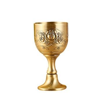 Imagem de SANGHAI Taça de vinho de metal estilo europeu antigo bronze taça vinho branca taça russa bronze P
