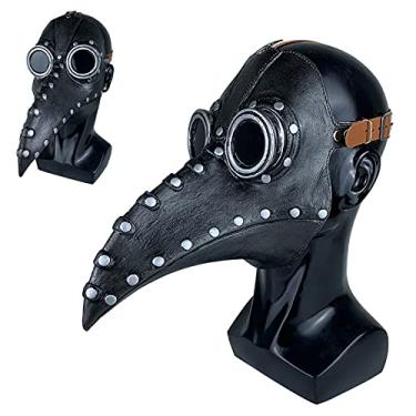 Imagem de Máscara facial de Dia das Bruxas Yeaphy, bico de pássaro longo steampunk, acessório para fantasia para carnaval, festa, bar
