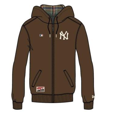 Imagem de Moletom New Era MLB New York Yankees De Zíper Canguru Modern Classic - Marrom