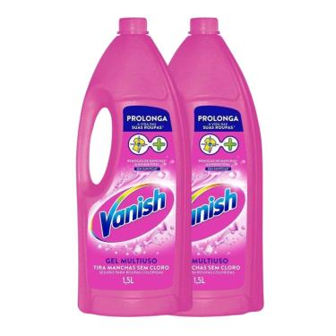 Imagem de Kit com 2 Tira Manchas em Gel Vanish Multiuso 1,5L Pink