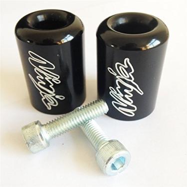 Imagem de XKMT - Compatível com Kawasaki Ninja Ex 250 Ex500 Ex650R Zx6R-636 Zrx1100 Zzr1200 Black Bar Ends [B00YWBVFT8]