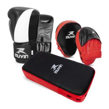 Imagem de Kit Luva De Boxe + Luva De Foco + Aparador De Chute Standard Tamanho 3