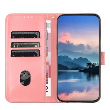 Imagem de Wallet Case Compatible with Samsung Galaxy J3 2015/J310/J3 2015/2016 for Women and Men,Flip Leather Cover with Card Holder, Shockproof TPU Inner Shell Phone Cover & Kickstand (Size : Pink)