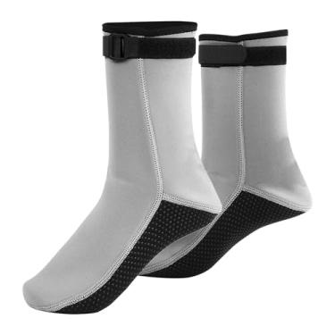 Imagem de Meias de Mergulho de Neoprene, Meias de Mergulho 3mm água Praia Meias de água Antiderrapante Anti Frio Natação Meias de Mergulho Roupa de Mergulho Botas para Natação Homens Mulheres Mergulho (XG)
