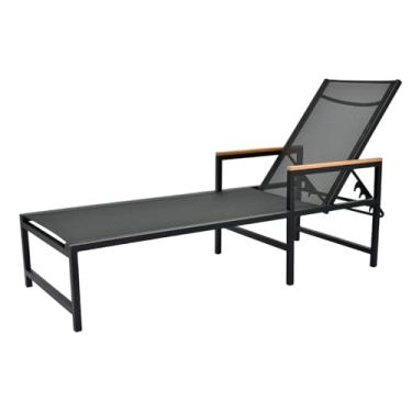 Imagem de Lux Móveis Espreguiçadeira para Piscina com Braço Amélia em Tela Sling