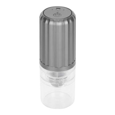 Imagem de Moedor de café Portátil Recarregável USB, Espessura Ajustável, Moagem Elétrica Uniforme Transparente, Moedor de café Portátil para Viagem para Acampamento (Cinza)