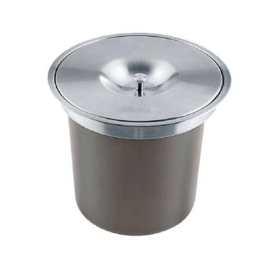 Imagem de Lixeira de Sobrepor Franke Redonda 5 Litros Aço Inox Escovado 