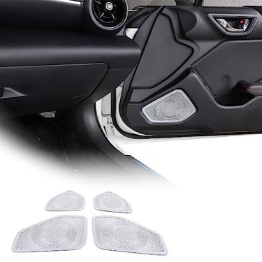 Imagem de Adesivo de acabamento de capa de alto-falante de porta de carro de aço inoxidável para Subaru BRZ Toyota 86 2022 acessórios interiores