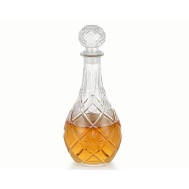 Imagem de Decantador de garrafa de licor, decantador de cristal sem chumbo, decantador de uísque com tampa de vidro hermético, decantador de álcool de 822 g para casa, bar, presente, decoração de festa