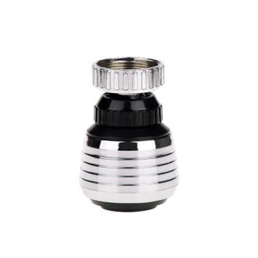 Imagem de Torneira de cozinha giratória 360 graus, aerador ajustável, modo duplo, pulverizador, filtro, difusor, economia de água, sem conector de torneira, curto