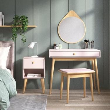 Imagem de Banqueta para penteadeira Liva Rosa