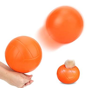 Imagem de Bola de Vôlei, Vôlei de Praia, Vôlei Ao Ar Livre, Sem Necessidade de Inflar, Esponja de Superfície de PU Laranja de 4 Polegadas, Equipamento Esportivo de Vôlei para Treinamento