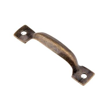 Imagem de 12pçs alça de móveis, caixa de joias decorativa de bronze antigo, gaveta, armário, cômoda, alça de madeira, puxador com parafuso, bronze