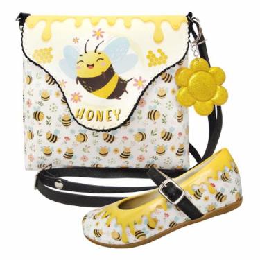 Imagem de Kit Infantil Feminino Sapatilha e Bolsa Abelhinha, Magicc Kids, 26
