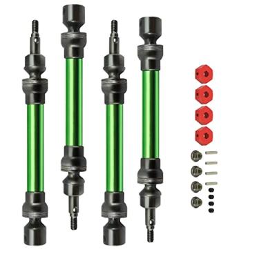 Imagem de RCAWD Conjunto de eixo de acionamento dianteiro/traseiro 4X deslizante para 1/10 Arrma 3s Blx New Big Rock Big Foot Monster Truck (verde)