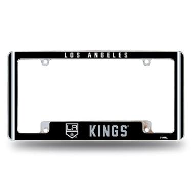 Imagem de Rico Industries Moldura de placa automotiva NHL Los Angeles Kings Classic 30,48 cm x 15,24 cm cromada para carro/caminhão/SUV